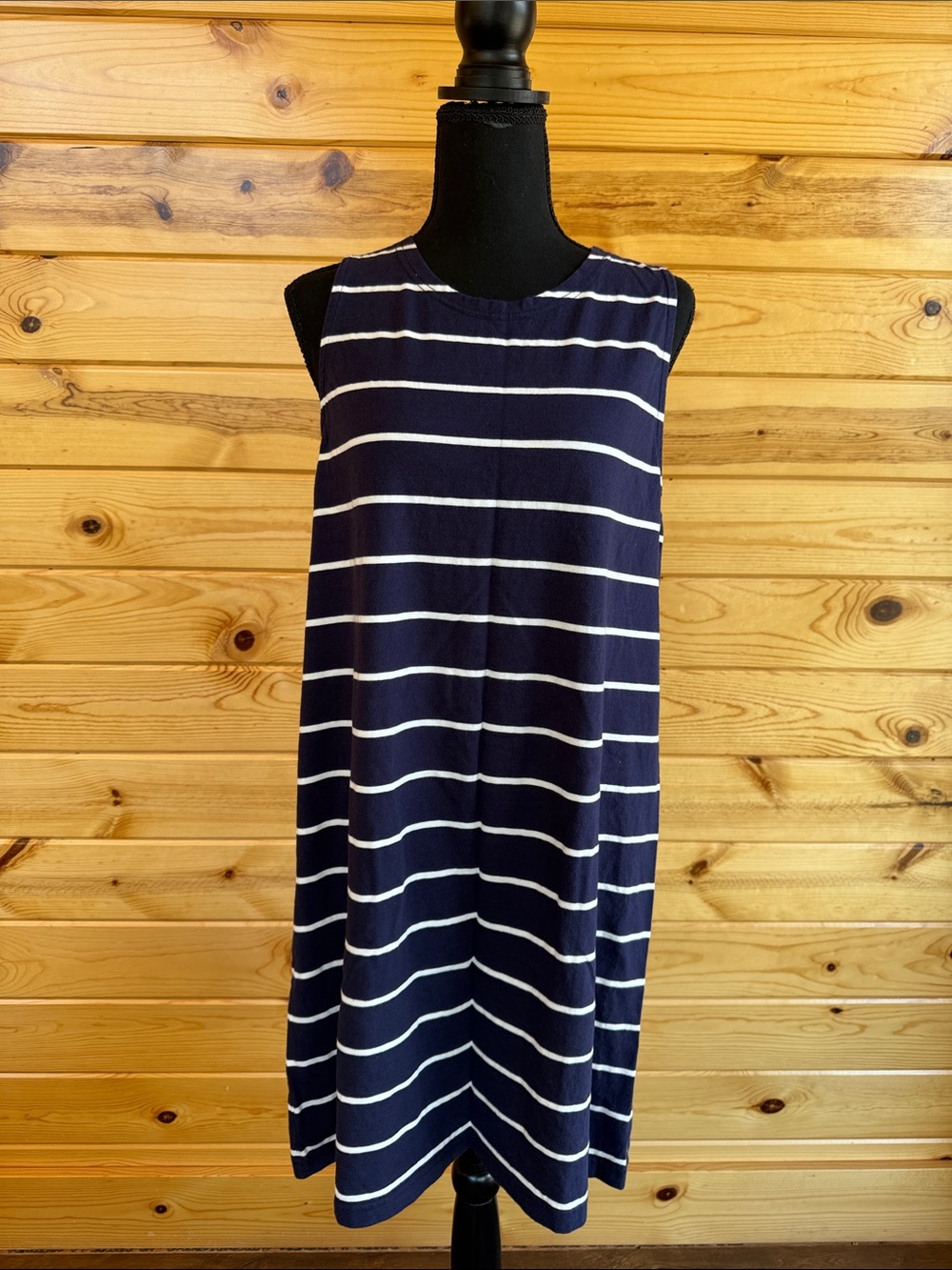 GAP Navy and White Strapless-Inspired Shift Dress